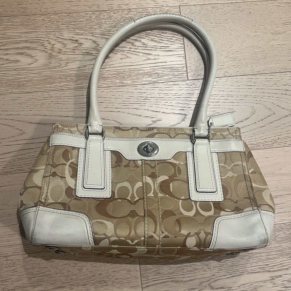Vintage Coach 11818 Hampton Optic Brown Handbag